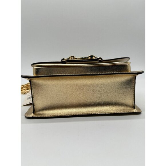 MICHAEL KORS Heather canvas leather large shoulder crossbody bag -GOLD/ NATURAL - Picture 9 of 15